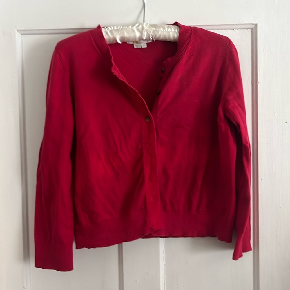 Boden Amelia cropped cardigan, dark rose, women’s m